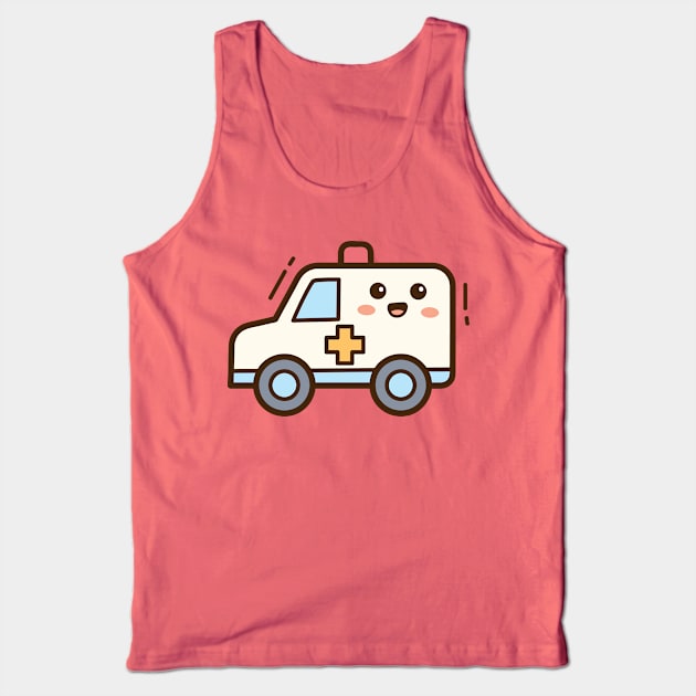 Cute Ambulance Tank Top by yellowline